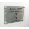 Plaque professionnelle alu brossé + plexi