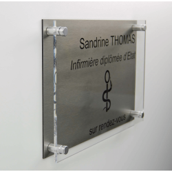 Plaque professionnelle plexiglas transparent