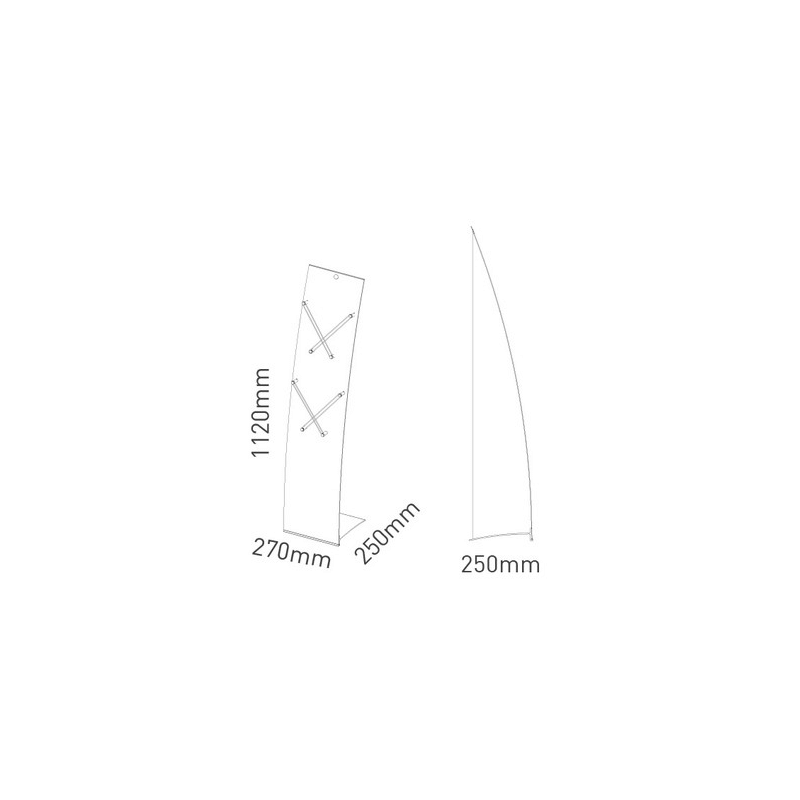 porte brochure metal design à poser au sol  # VPB0427