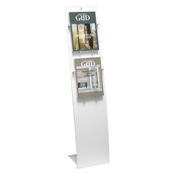 porte brochure metal design à poser au sol # VPB0427