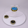  plateau de présentation pour table tournant plexi 2 niveaux