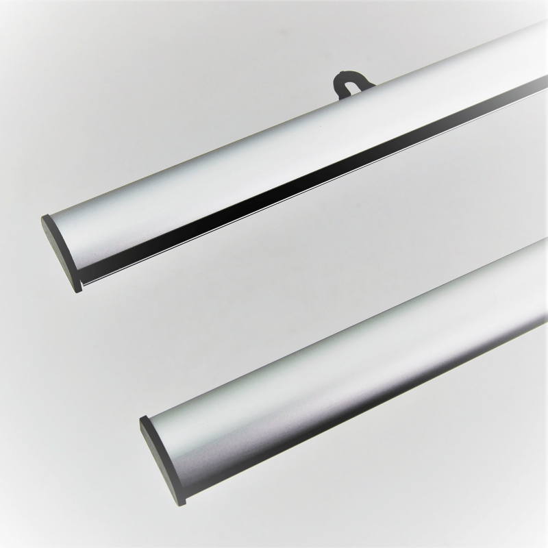 Profilé porte affiche aluminium clippant 1/2 rond # VAC4130
