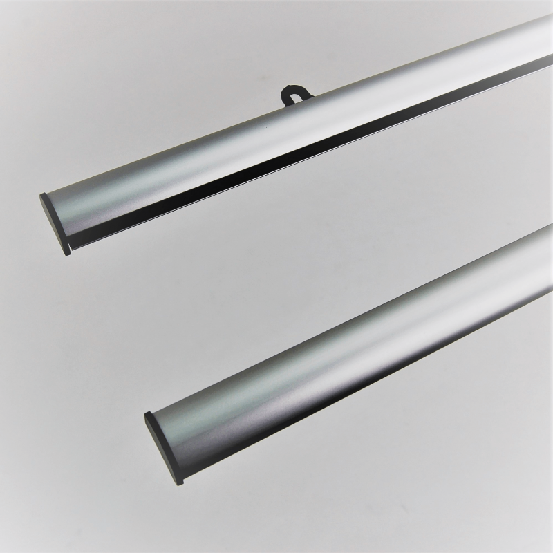 Profilé porte affiche aluminium clippant 1/2 rond # VAC4130