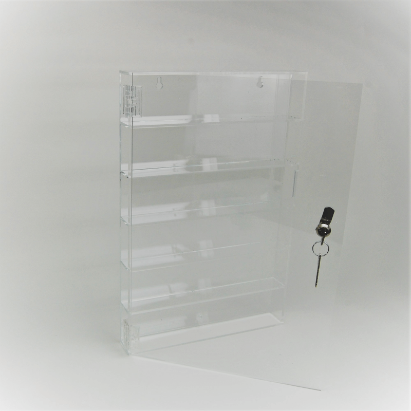 Vitrine  transparente exposition couteaux 