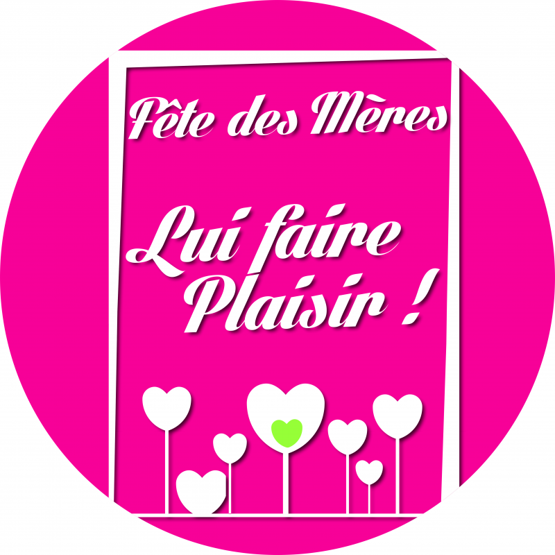 Adhésif vitrine rond "Fêtes des Mères"