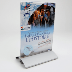 Chevalet porte affiche socle alu # VPE0531