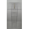 Pupitre porte brochures transparent