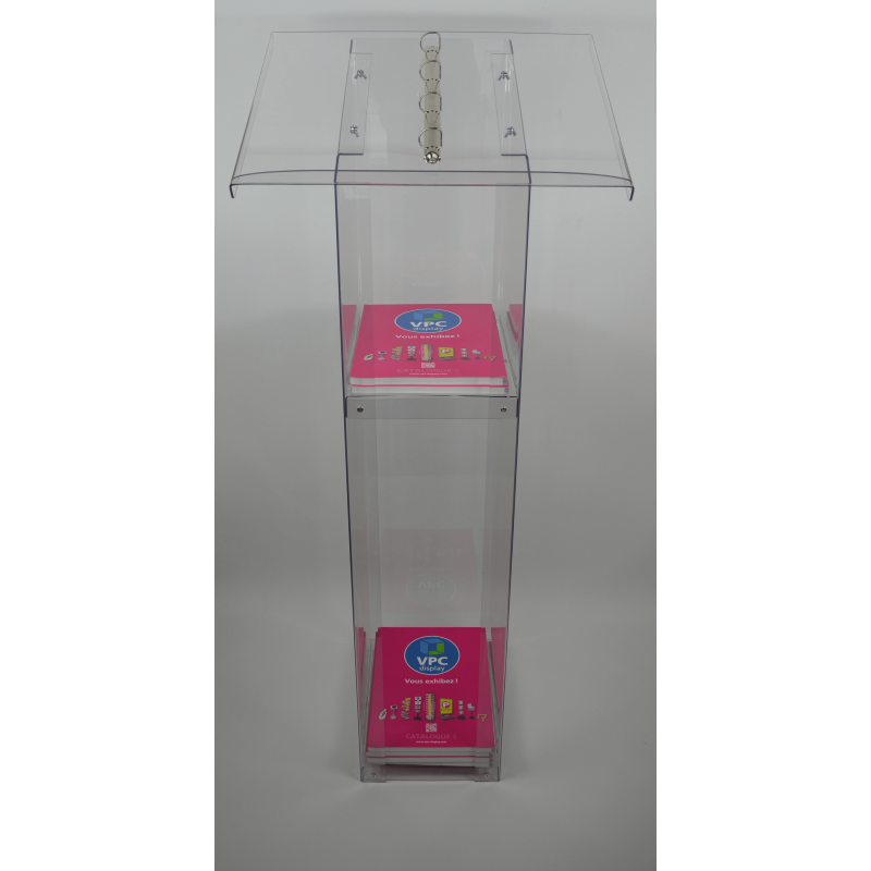 photo de face Pupitre présentoir et distributeur catalogue #VPB0727