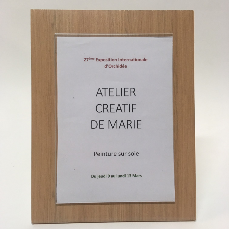 Porte affiche  ecologique et recyclable aspect bois