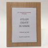 Porte affiche  ecologique et recyclable aspect bois
