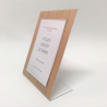 chevalet incliné porte etiquette  ecologique et recyclable aspect bois