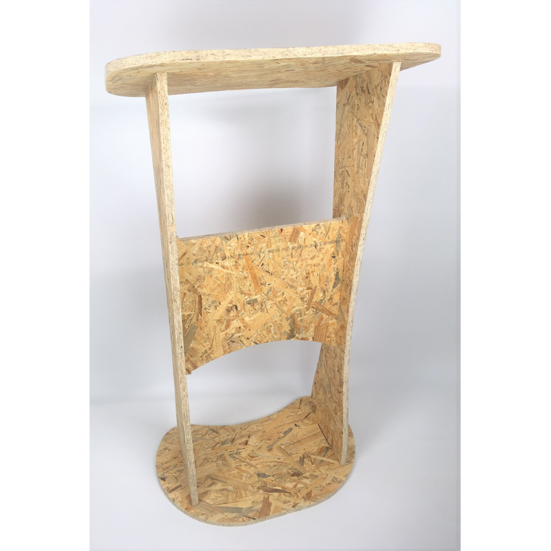 Pupitre de lecture sur pied   bois et porte visuel recyclable