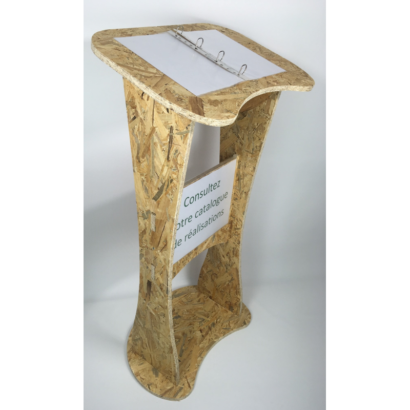 Pupitre bois avec 4 anneaux classeur pour catalogue