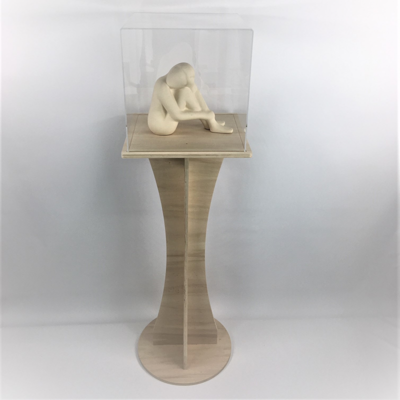 Vitrine d'exposition sur pied 