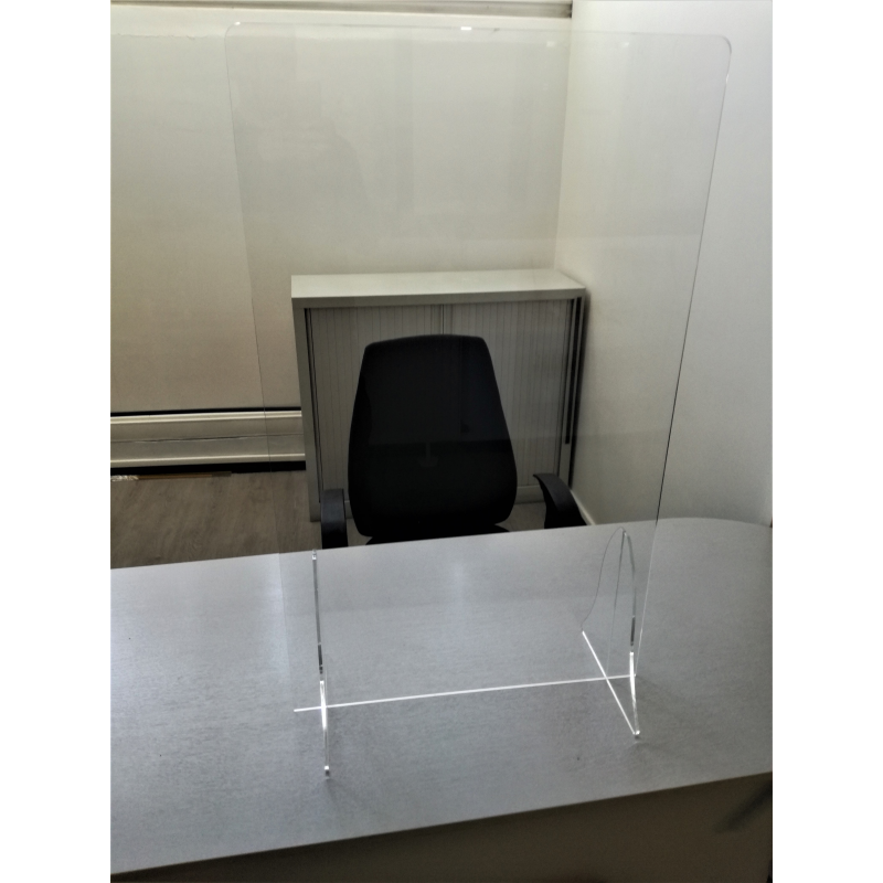 PLEXIDIRECT Office - Plexiglass Protection Bureau Plaque Transparent  Plexiglas Écran de Protection Comptoir de Magasins, 3mm, Aluminium laqué  Argent, 1200 x 650 mm (LxH) : : Cuisine et Maison