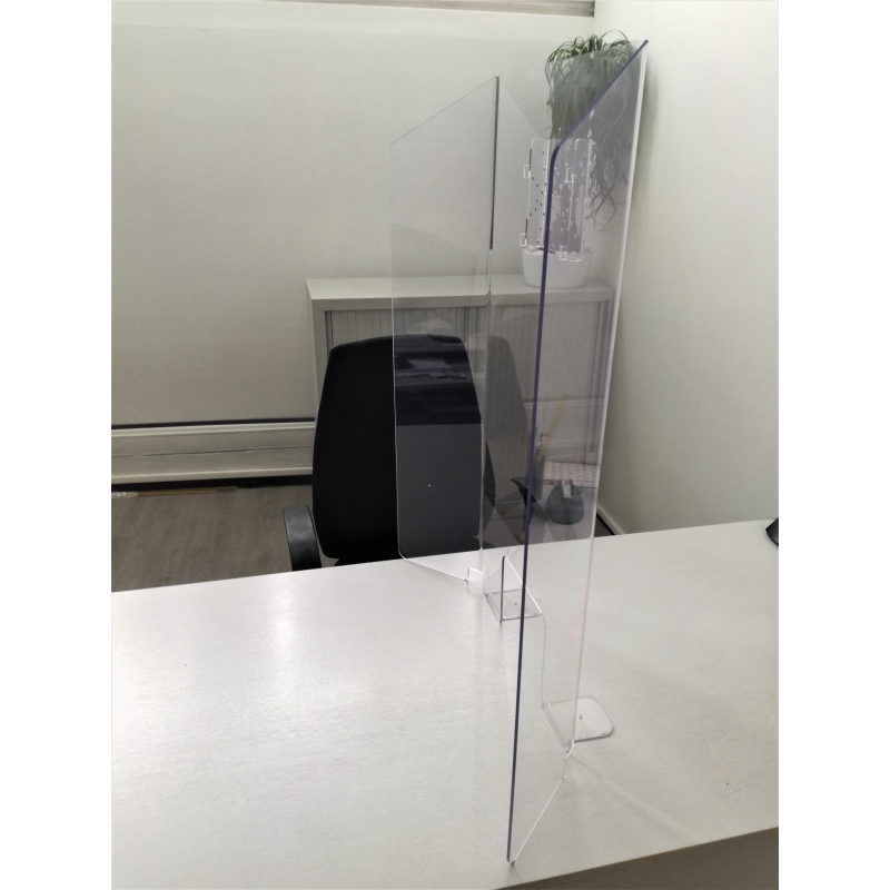 PLEXIDIRECT Office - Plexiglass Protection Bureau Plaque Transparent  Plexiglas Écran de Protection Comptoir de Magasins, 3mm, Aluminium laqué  Argent, 1200 x 650 mm (LxH) : : Cuisine et Maison