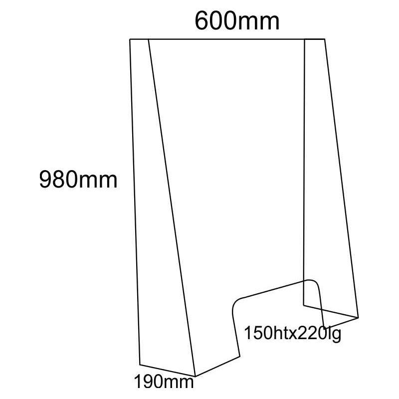 paroi transparente de protection de comptoir et bureau en PET