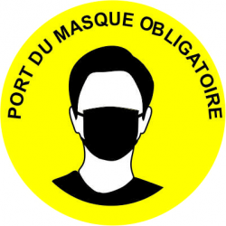 Adhéisf de sol - Port du masque obligatoire Adhéisf de sol - Port du masque obligatoire