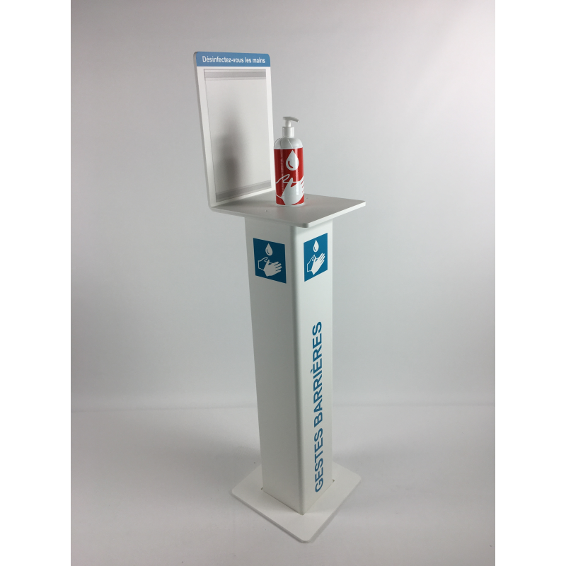 Borne support sur pied gel désinfection