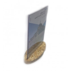 Porte visuel à poser socle bois OSB ovale