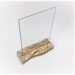 Porte visuel à poser socle Bois OSB forme vague