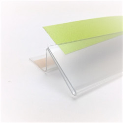 Réglette Porte étiquette inclinée adhésive Satinée