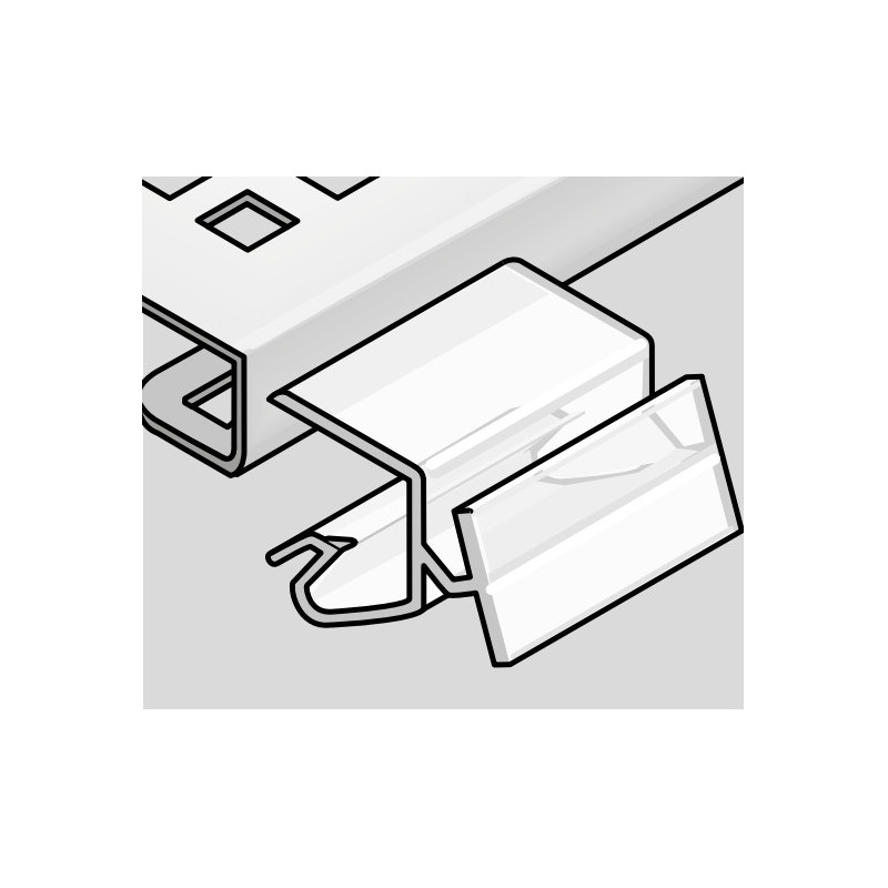 clip réglette pour support verre