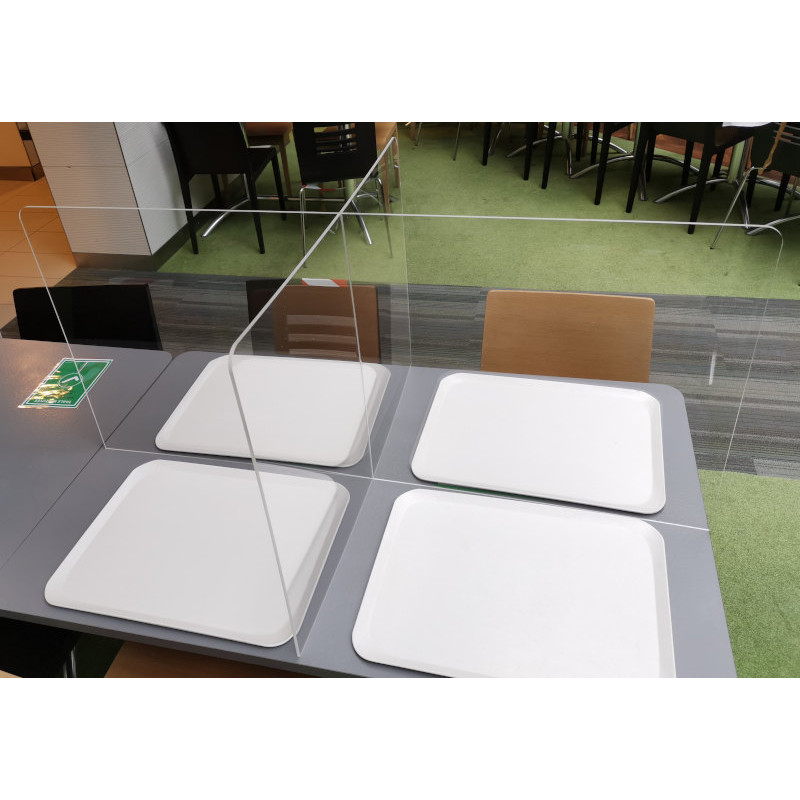 Cloison de protection Covid en Plexiglas forme en croix, table de 4 Personnes #VMB4109