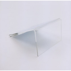 Chevalet porte-étiquette luxe en plexiglas transparent #VPE0041A