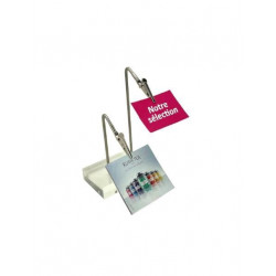 Socle plexi + pince porte-étiquette + tige double #VPE0321 Socle plexi + pince porte-étiquette + tige double #VPE0321