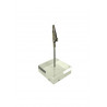 Mini socle plexi + tige + pince porte-étiquette #VPE0309
