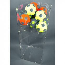 L'acrylique ballon de soccer de Cube de cas d'affichage support