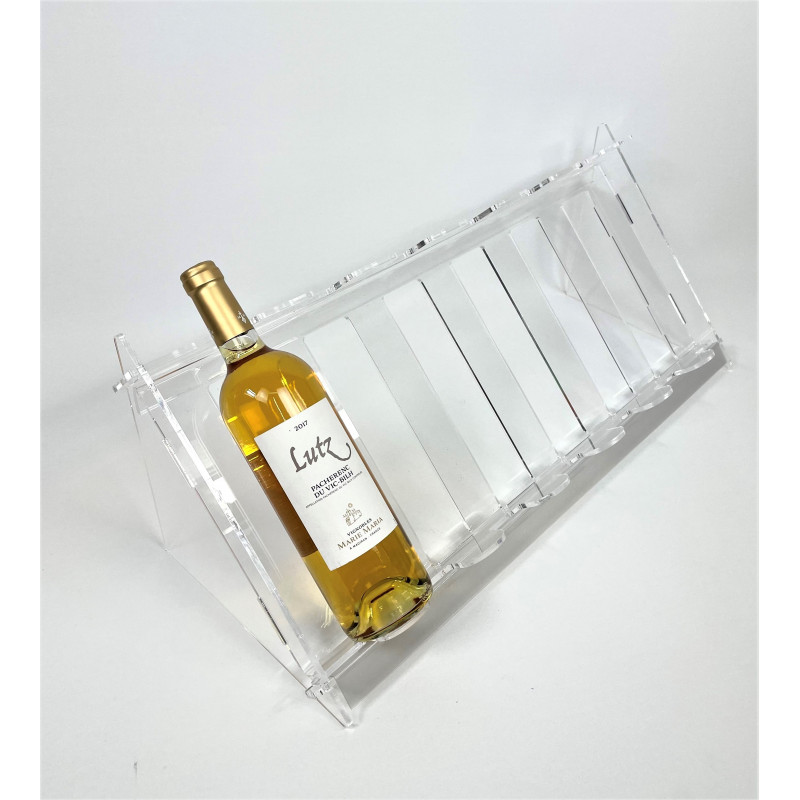 Présentoir pour 6 bouteilles inclinées Plexi