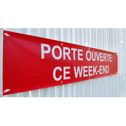 Réalisation banderole fixation magnétique sur bardage