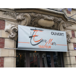 Réalisation calicot façade entre mets