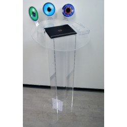 Réalisation Pupitre lutrin de sol pour opticien