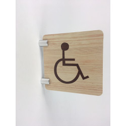Signalétique murale en drapeau toilettes pour handicapés