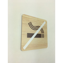 Plaque signalétique de porte écologique interdiction de fumer