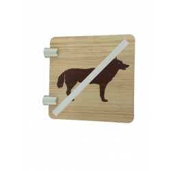 Signalétique murale en drapeau "interdit aux chiens"