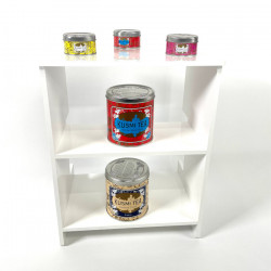 Réalisation meuble étagère à poser plexiglas blanc