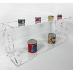 Réalisation Présentoir etagère mural deux niveaux en plexi
