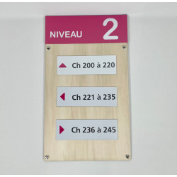 Réalisation Panneau signalétique mural multi-information modulable