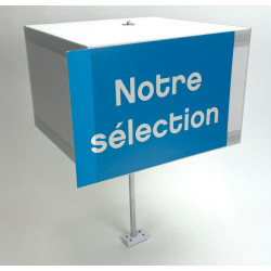 Réalisation Panneau caisson suspendu sur potence centrale