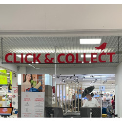 Réalisation Lettre enseigne intérieure suspendue