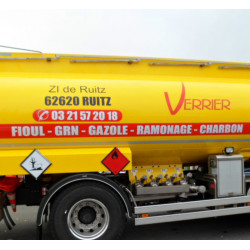 Réalisation Lettrage de camion citerne