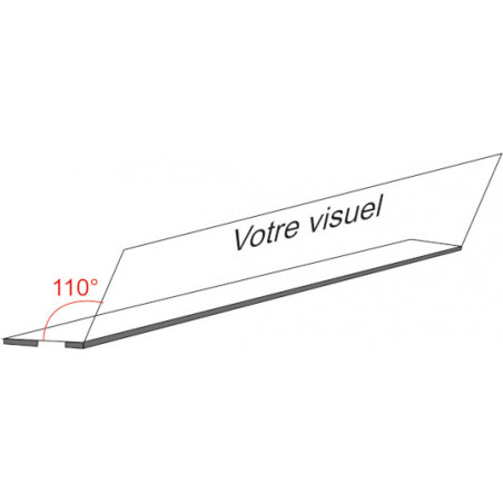 Schéma Panneau haut de gondole 110° #VHG0021