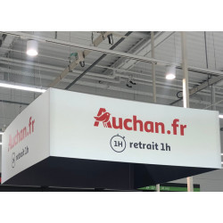 Réalisation d'un caisson de signalétique d'univers magasin