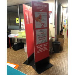 Réalisation d'un panneau totem sur pied métal