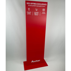 Réalisation d'un totem caisson en PVC rouge
