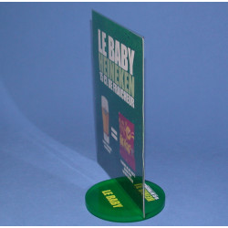 Réalisation d'un porte étiquette de table socle plexi imprimé